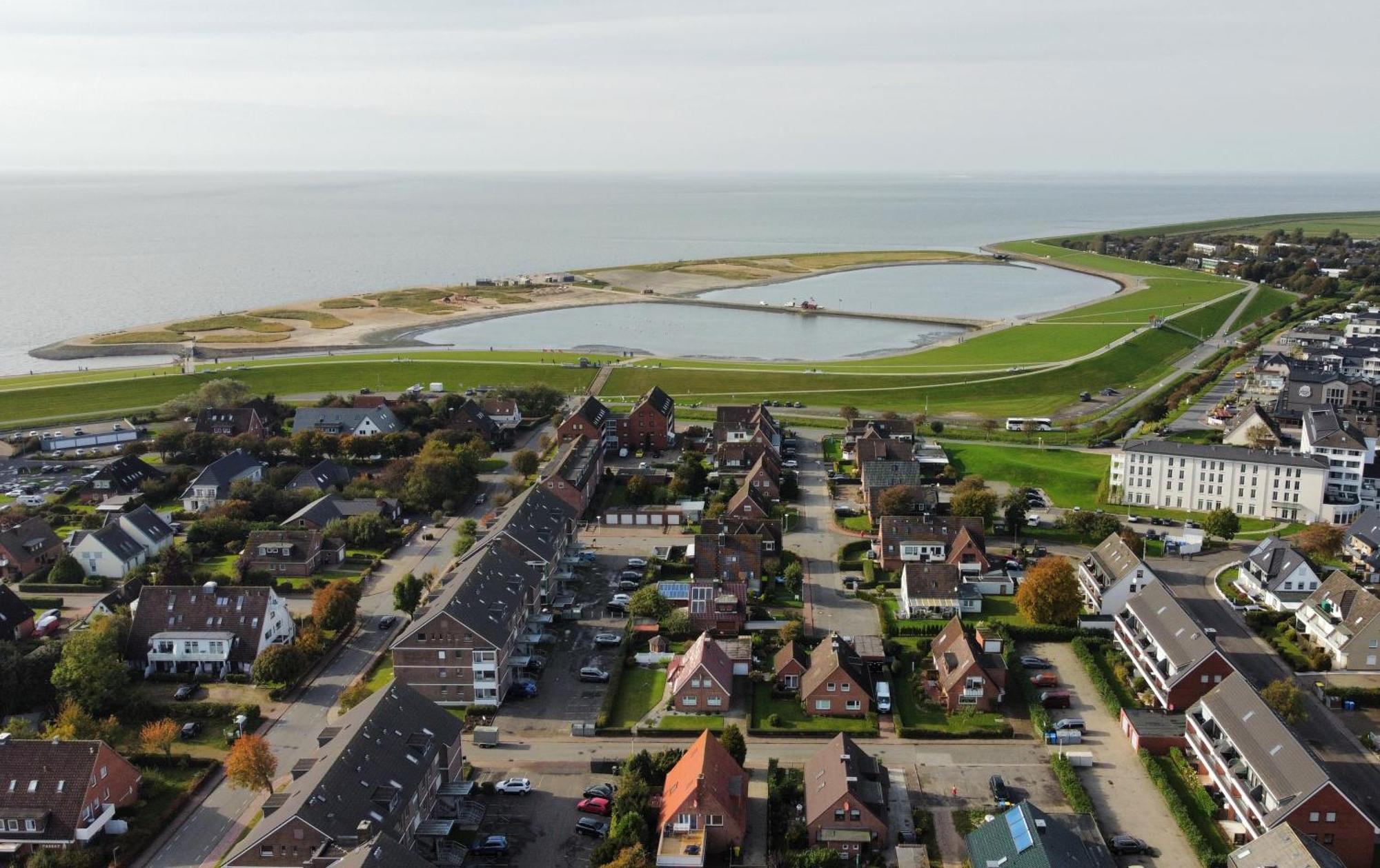 Strandnahes Design-Apartment mit Balkon, Parkplatz&Netflix Büsum Exterior foto